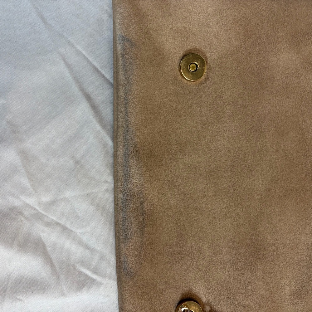 Urban Expressions Vegan Leather Woven Clutch Crossbody Taupe - Picture 11 of 13